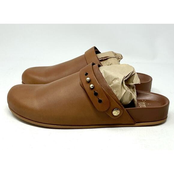 Beek Brant Leather Tan Brown Mules Clogs NIB - Picture 6 of 11